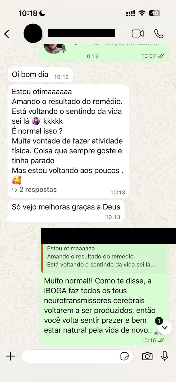 Depoimento de Denise - resultado IbogaLiv