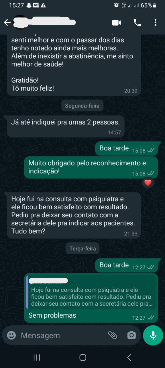 Depoimento de Laís - recuperação da dependência